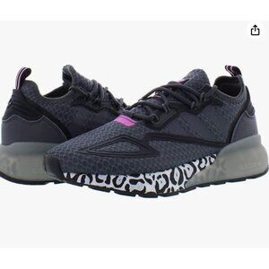 Adidas ZX 2K Boost Sneakers Women's Size 8.5 Running Shoes Leopard Gray/Purple